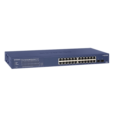 Netgear Switch NG-GS724TP-200NAS-SW 24-Port Gigabit Ethernet PoE+ Smart Switch with 2 SFP Ports (190W) (pieza)